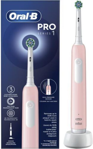 Oral-B Pro1 Pink Cross Action Elektromos Fogkefe