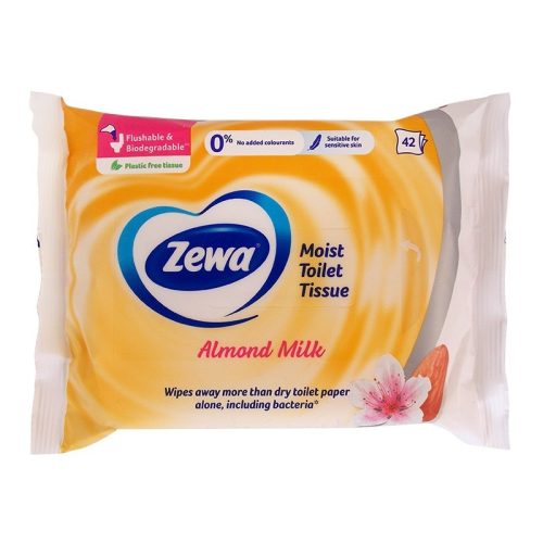 Nedves Toalettpapír Zewa Almond Milk 42 Darabos