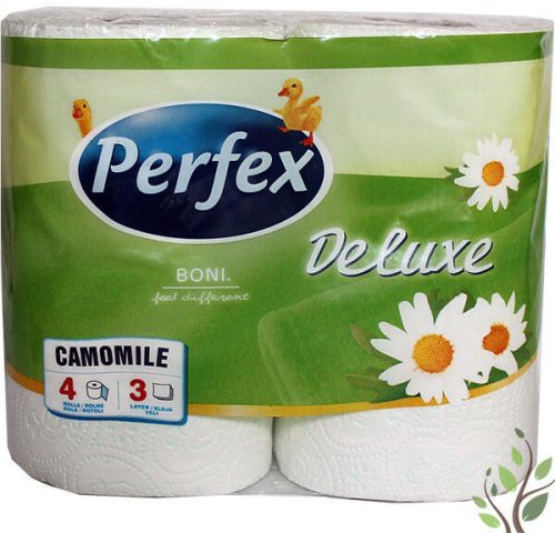 Toalettpapír Perfex Deluxe 3 Rétegű 4 Tekercses Kamilla