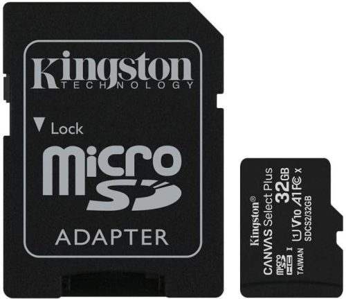 Kingston 32Gb Sd Micro Canvas Select Plus (Sdhc Class 10 A1) (Sdcs2/32Gb) Memória Kártya Adapterrel
