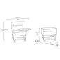 Patio cooler & Beverage cart grill asztal szürke