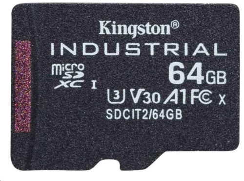 Kingston 64Gb Sd Micro Industrial (Sdxc Class 10 A1) (Sdcit2/64Gbsp) Memória Kártya