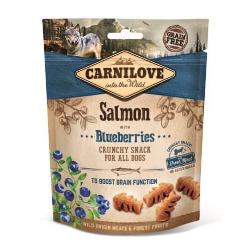 Carnilove Dog Crunchy Snack Salmon & Blueberries- Lazac Hússalés Áfonyával 200G