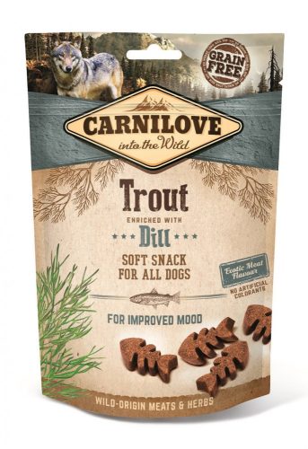 Carnilove Dog Semi Moist Snack Pisztráng Kaporral 200G