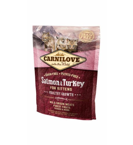 Carnilove Cat Kitten Salmon & Turkey – Healthy Growth - Lazac És Pulyka Hússal 400G