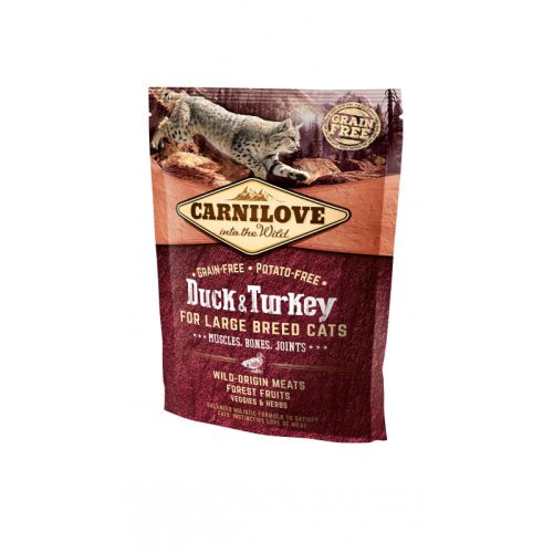 Carnilove Cat Duck & Turkey Large Breed – Muscles, Bones, Joints Kacsa És Pulyka Hússal 400G