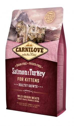 Carnilove Cat Kitten Salmon & Turkey – Healthy Growth - Lazac És Pulyka Hússal 2Kg