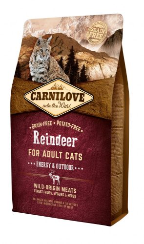 Carnilove Cat Adult Reindeer Energy & Outdoor- Rénszarvas Hússal 2Kg