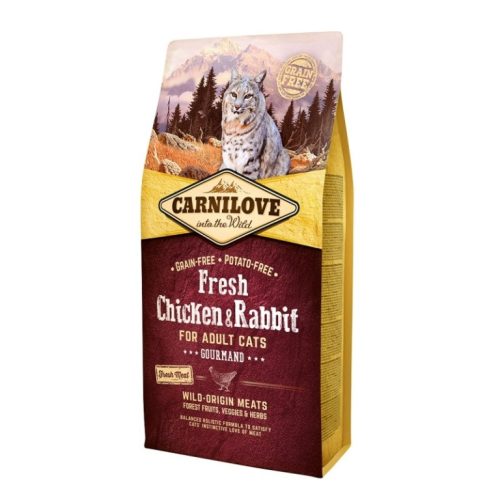 Carnilove Fresh Cat Adult Chicken&Rabbit - Csirke&Nyúl - Gourmand 6Kg