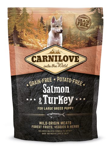 Carnilove Puppy Large Salmon & Turkey- Lazac-Pulyka Hússal 1,5Kg