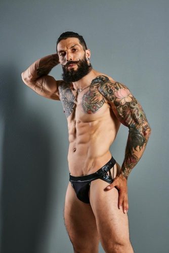 C4M-Desire Jockstrap-BlackLeatherette-M