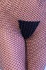 CR 4309 O/S 2 pairs 2 colors Black and Black/Silver(Lurex) small hole Fishnet Pantyhouse 1 Pair standard black color 1 Pair black/silver Lurex