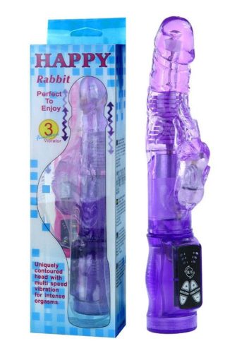 Happy Rabbit Rotation & Wave Vibrator Purple