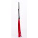 Calf Leather Handle Saddle Leather Tails Red