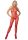 728509 Seamless Fishnet Halter Bodystocking O/S Red