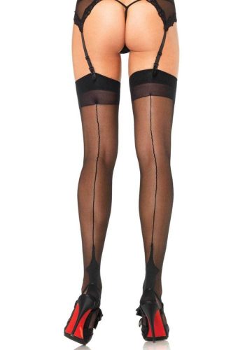 Lycra Cuban Foot Stocking - BLACK/BLACK - O/S - HOSIERY