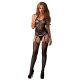 Jacquard Net Bodystocking Black O/S