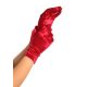 Wrist Length Satin Gloves, red, O/S