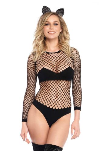 Naughty Kitty Bodysuit Black M/L