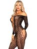 Crotchless, Footless Lingerie Bodystocking - Black O/S