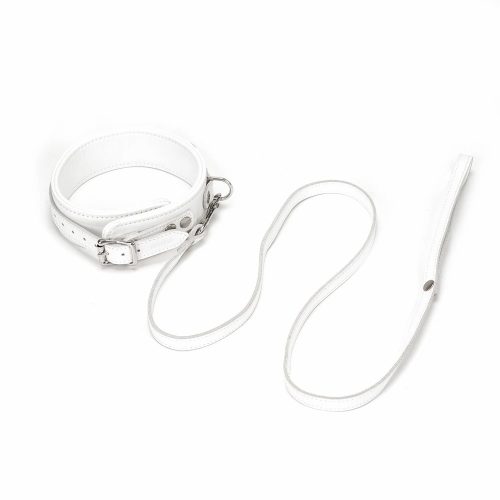 Fuji White Collar with Leash