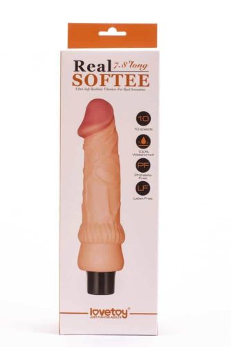 7.8" Real Softee Vibrating Dildo  2