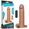 Pleasure X-Tender Vibrating Penis Sleeve #5 Brown