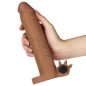 Pleasure X-Tender Vibrating Penis Sleeve #5 Brown