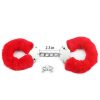 Fetish Pleasure Fluffy Hand Cuffs Red