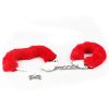 Fetish Pleasure Fluffy Hand Cuffs Red