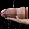 7" Dual-Layered Silicone Nature Cock Brown