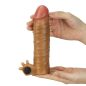 Add 1.5" Vibrating Silicone Extender Brown