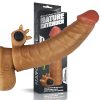 Add 1.5" Vibrating Silicone Extender Brown