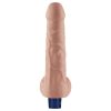 9" REAL SOFTEE Rechargeable Vibrating Dildo(Flesh)
