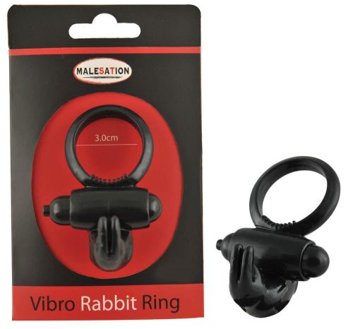 Malesation Vibro Rabbit Ring Black