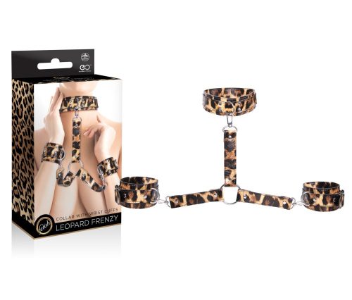 LEOPARD FRENZY COLLAR WITH HAND CUFFS