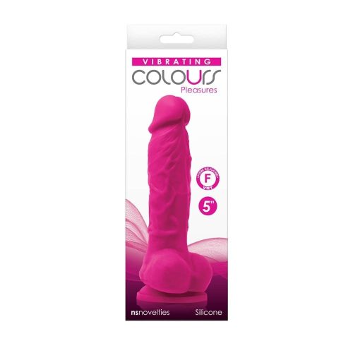 Colours - Pleasures - Vibrating - 5" Dildo - Pink