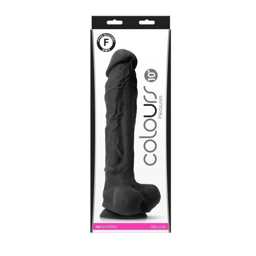 Colours - Pleasures - 10" Dildo - Black