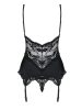 810-COR-1 corset & thong black  S/M