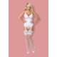 810-COR-2 corset & thong white  S/M