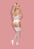 810-COR-2 corset & thong white  S/M