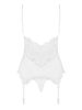 810-COR-2 corset & thong white  S/M