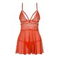 838-BAB-3 babydoll & thong red S/M