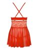 838-BAB-3 babydoll & thong red  S/M