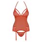 838-COR-3 corset & thong red S/M