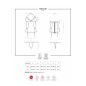 838-COR-3 corset & thong red L/XL