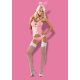 Bunny suit 4 pcs costume pink L/XL