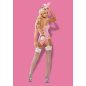 Bunny suit 4 pcs costume pink L/XL