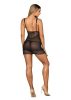 Firella chemise & thong black  S/M