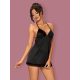 Alifini chemise & thong black L/XL